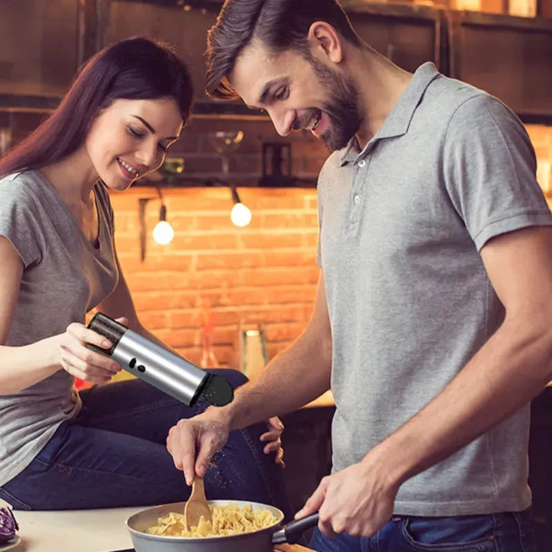 Electric Food Corn Soybean Salt And Pepper Grinder Mill Machine Rechargeable Electric Pepper And Salt Grinder Set With LED Kitchen Gadgets - Bellarte Enchanté Electric Food Corn Soybean Salt And Pepper Grinder Mill Machine Rechargeable Electric Pepper And Salt Grinder Set With LED Kitchen Gadgets